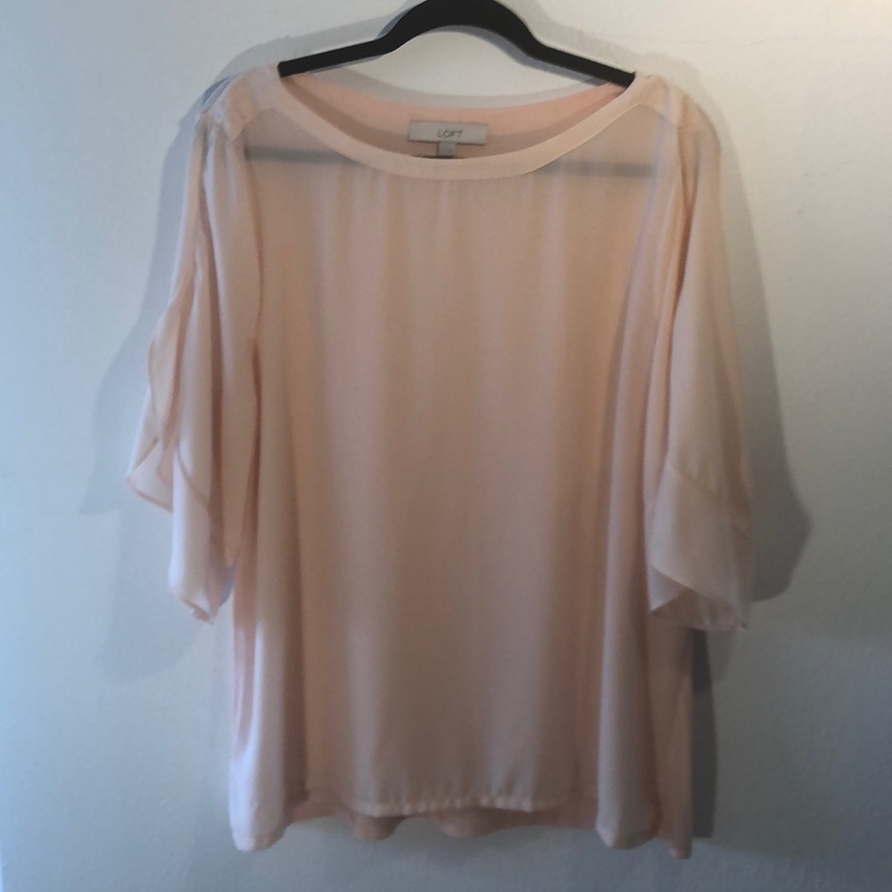Loft blush rayon/ knit top